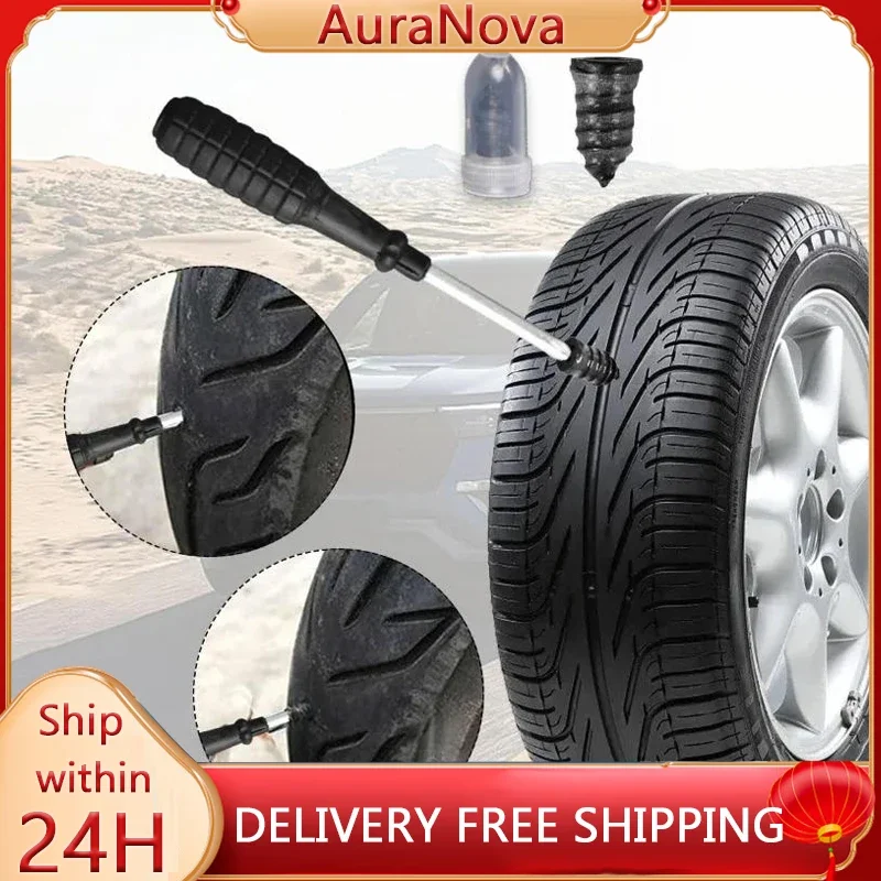 Tire Repair Tool Black Soft Rubber Nail Vacuum Tyre Nails Self-Tapping Screw Tire Puncture Repair Car Motorcycle Repair