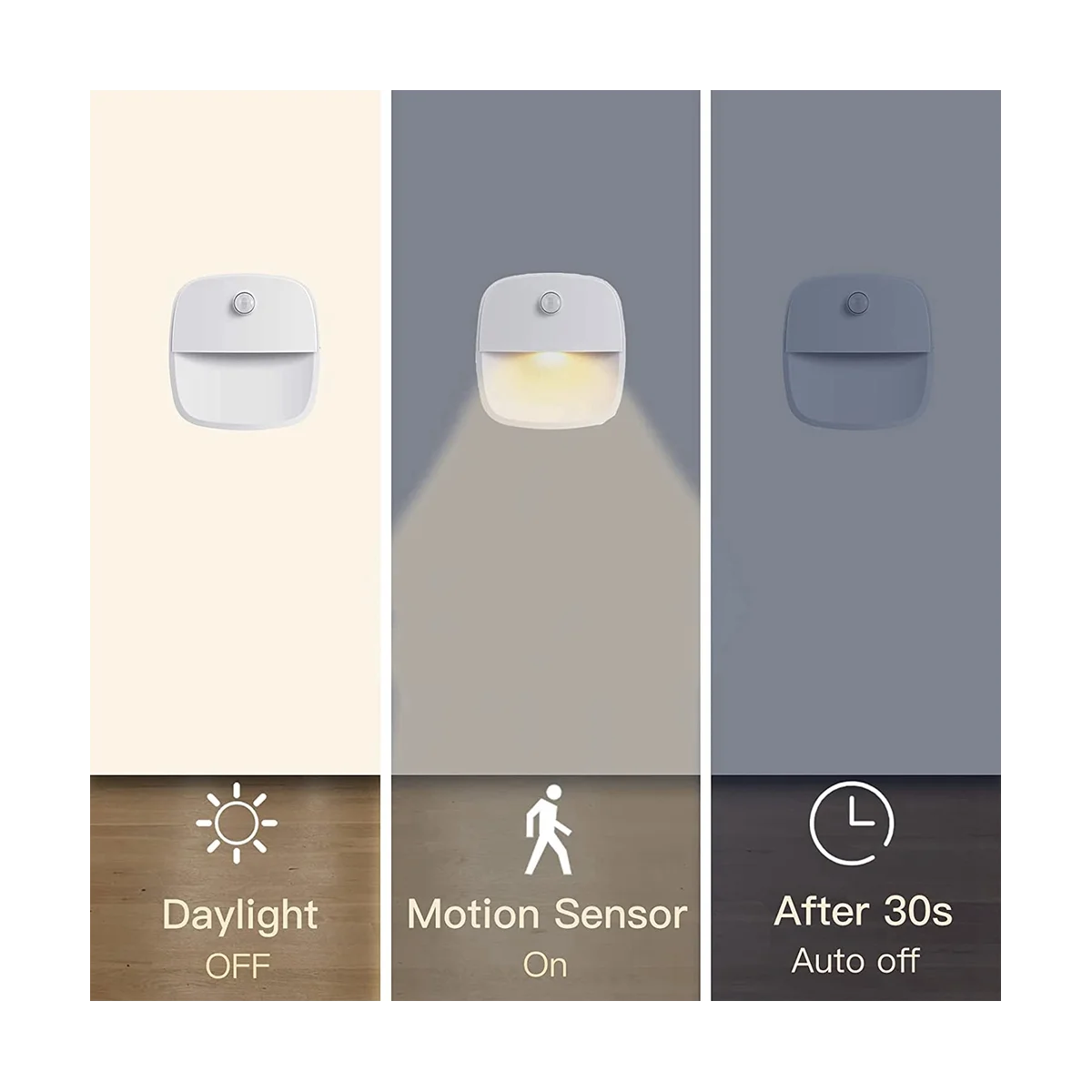Luce del sensore di movimento per interni, luce notturna a LED a batteria, luce notturna automatica per scale per corridoio, luce di orientamento