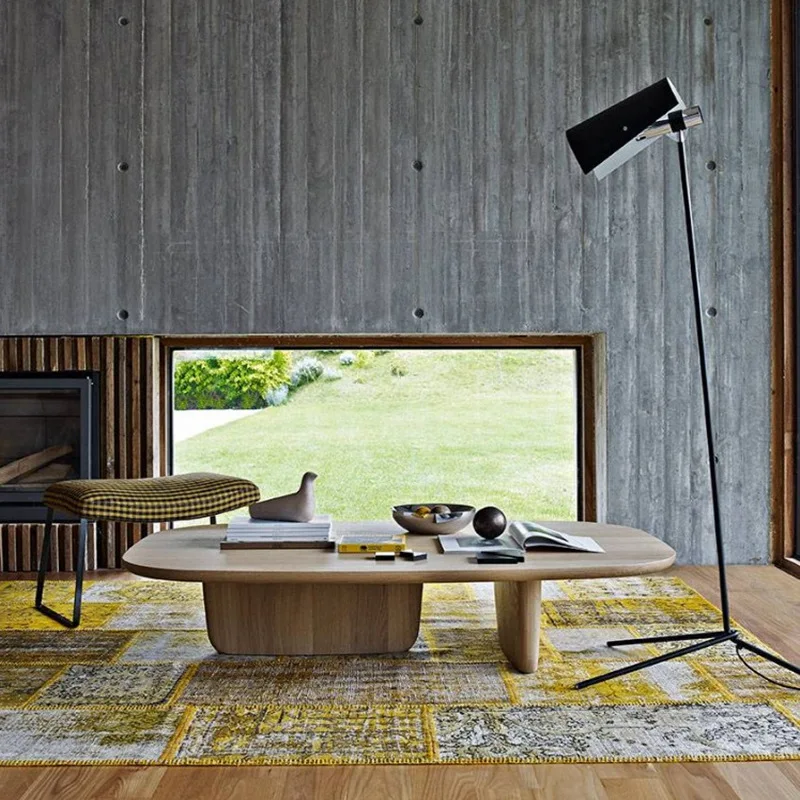 Tavolino in vernice di quercia personalità creativa tavolino da salotto rettangolare moderno