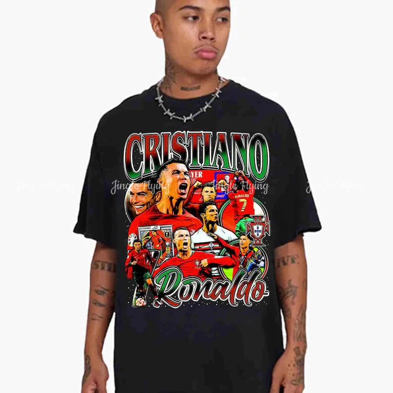 Vintage 90s Graphic Style Ronaldo Shirts Bootleg Sweatshirt Youth T-Shirt