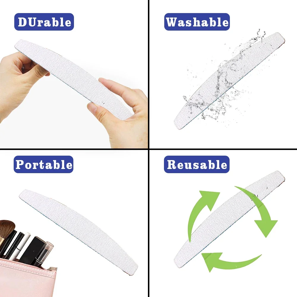 Profesjonalny pilnik do paznokci, gradacja 100/100, papier ścierny, pielęgnacja manicure, pilnik do szlifowania, polerowania paznokci, narzędzie do obróbki paznokci.