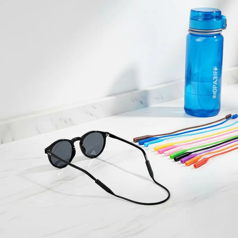 Silicone Glasses Strap Anti Slip Eyeglass Lanyard Spectacle Holder Cord Eyewear Retainer For Adults Kids Sports Outdoor Use