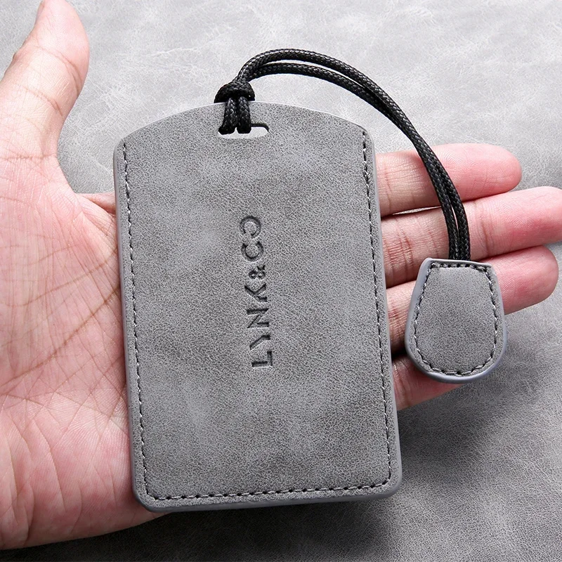 

Stylish Anti-Scratch PU Leather NFC Card Key Case Cover Bag for LYNK&CO 01 02 03 05 06 09 Keychain Protector Shell Car Accessory