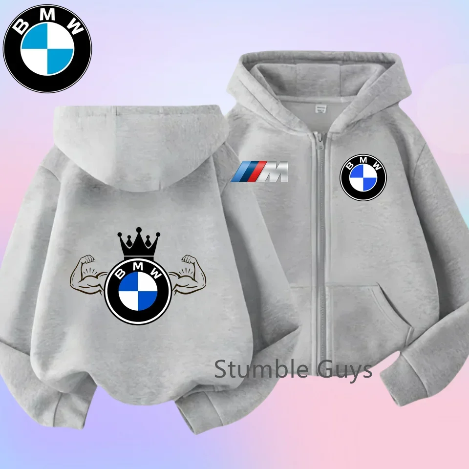 

BMW Kids Zipper Hoodie Autumn Clothes Winter Boys Girls Warm Casual Sweatshirt Sporty Jacket​
