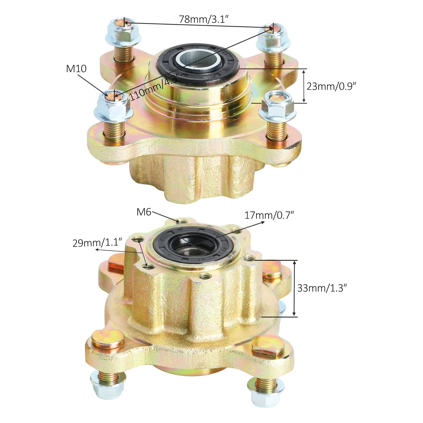 TDPRO 4 Stud Front Wheel Hub Knuckle Spindle For Electric Buggy ATV Quad Hammer