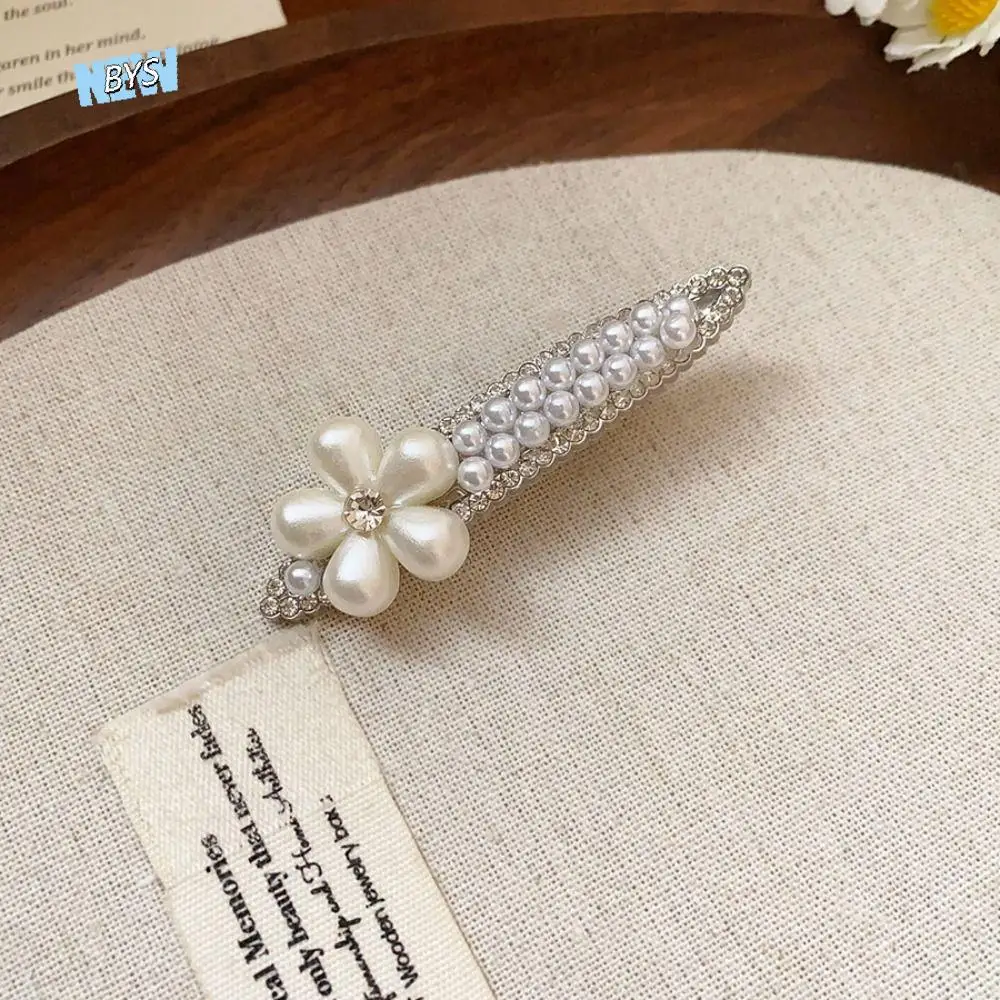 

Creative Zircon Pearl Flower Hair Clip Dog Animals Rhinestone Hairpin Side Clip Headdress Cute Puppy Hair Clip Female