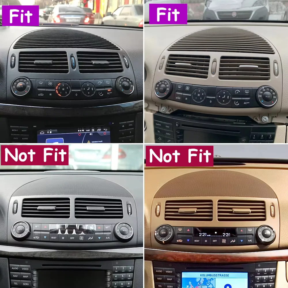 W211 LHD RHD Car Front Dashboard Middle AC Vent Air Vent Grille Panel Cover For Mercedes Benz E Class 2003-2008 2118300054