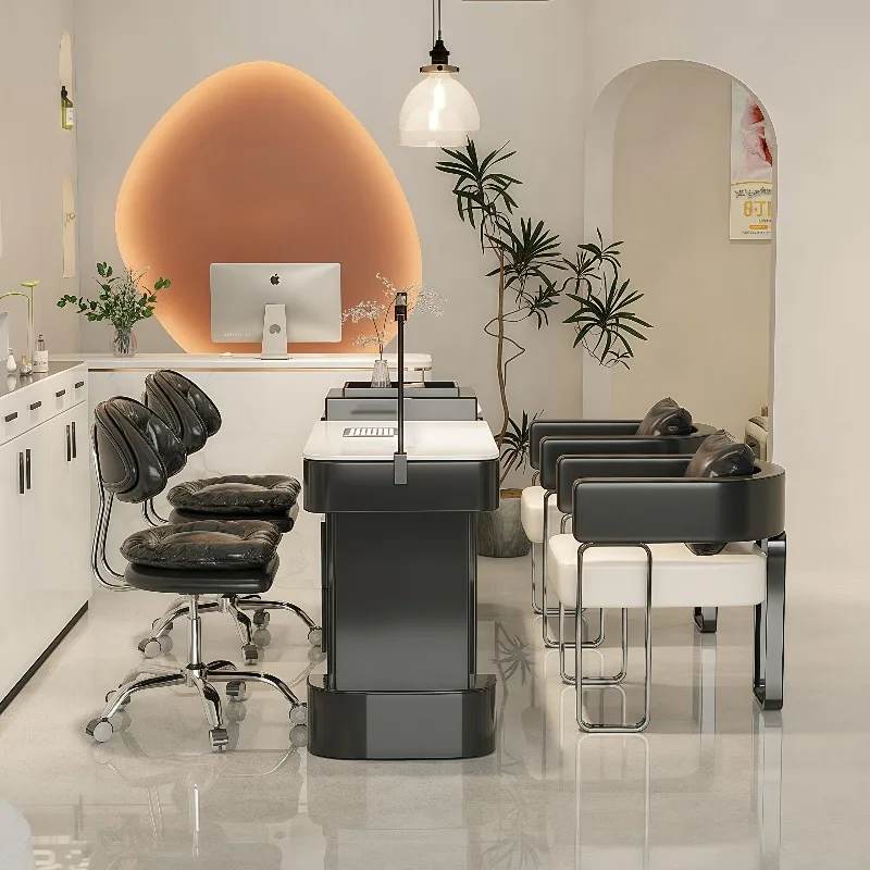 

nail station decor rolling manicure table professional nail table set vacuum cleaner manicure furniture manicurist furniture