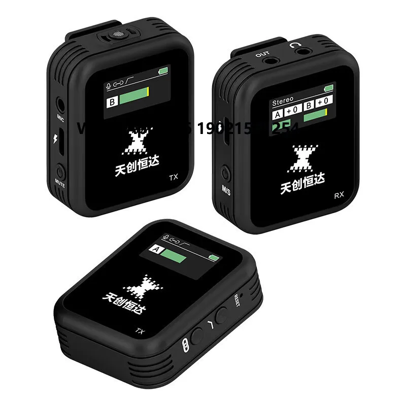 

Tianchuang Hengda TC-M9 Wireless Lavalier Microphone Cardioid Polar Pattern Plastic One-to-Two Live Streaming Pickup
