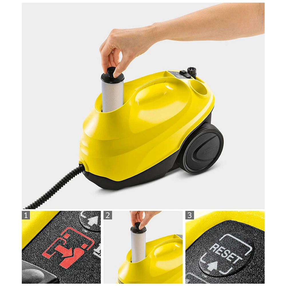 ตลับขจัดคราบตะกรันสำหรับ SC2 Karcher เครื่องทำความสะอาดไอน้ำตัวกรองขจัดคราบตะกรันน้ำสะอาด SC3แบบพรีเมี่ยม1ชิ้น