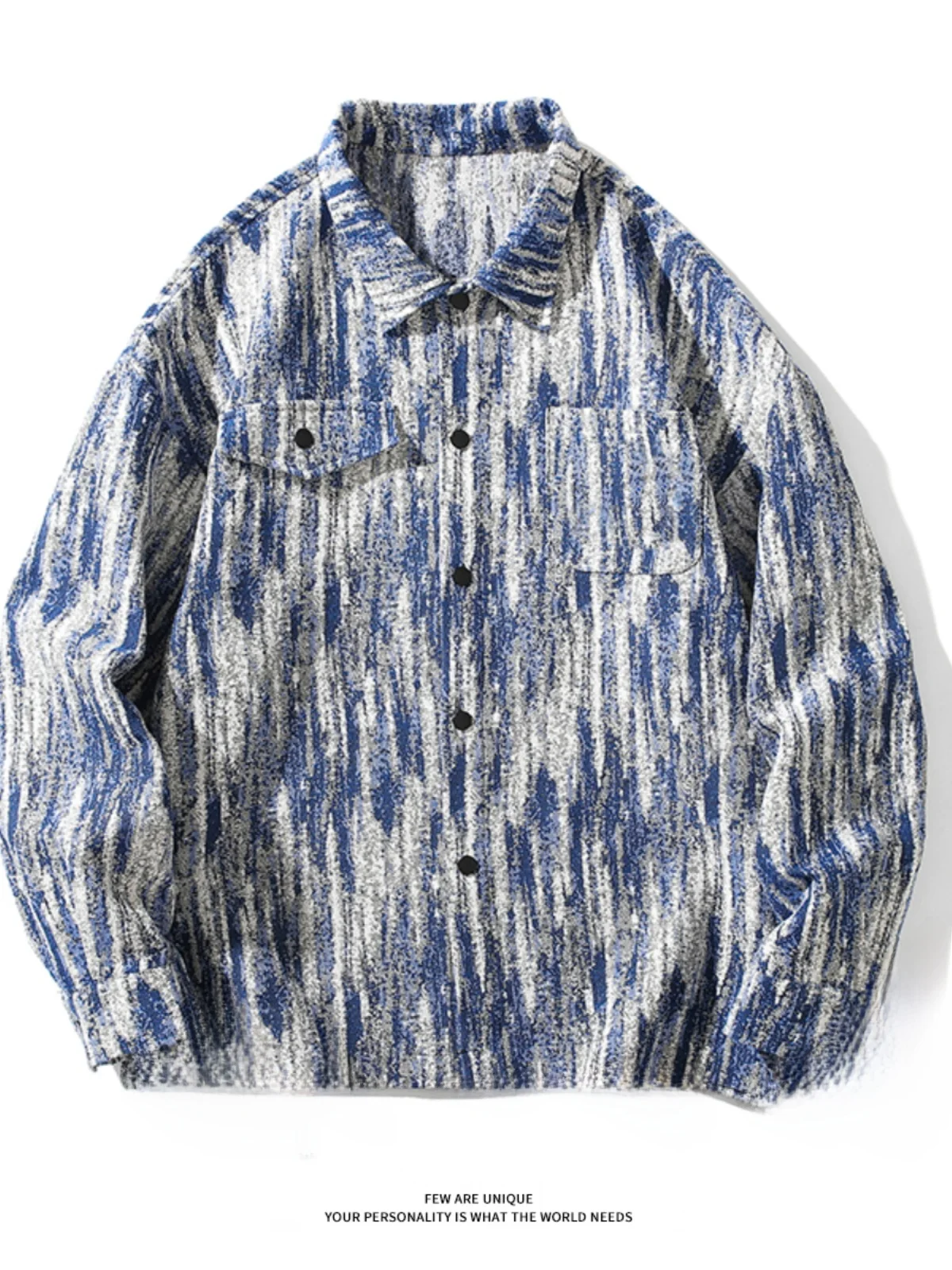 

Loose Casual Men's Quilted Dyeing Jaet Autumn Faion Brand High-End Sensation Work irt Sle Coat Loose Couple Tops