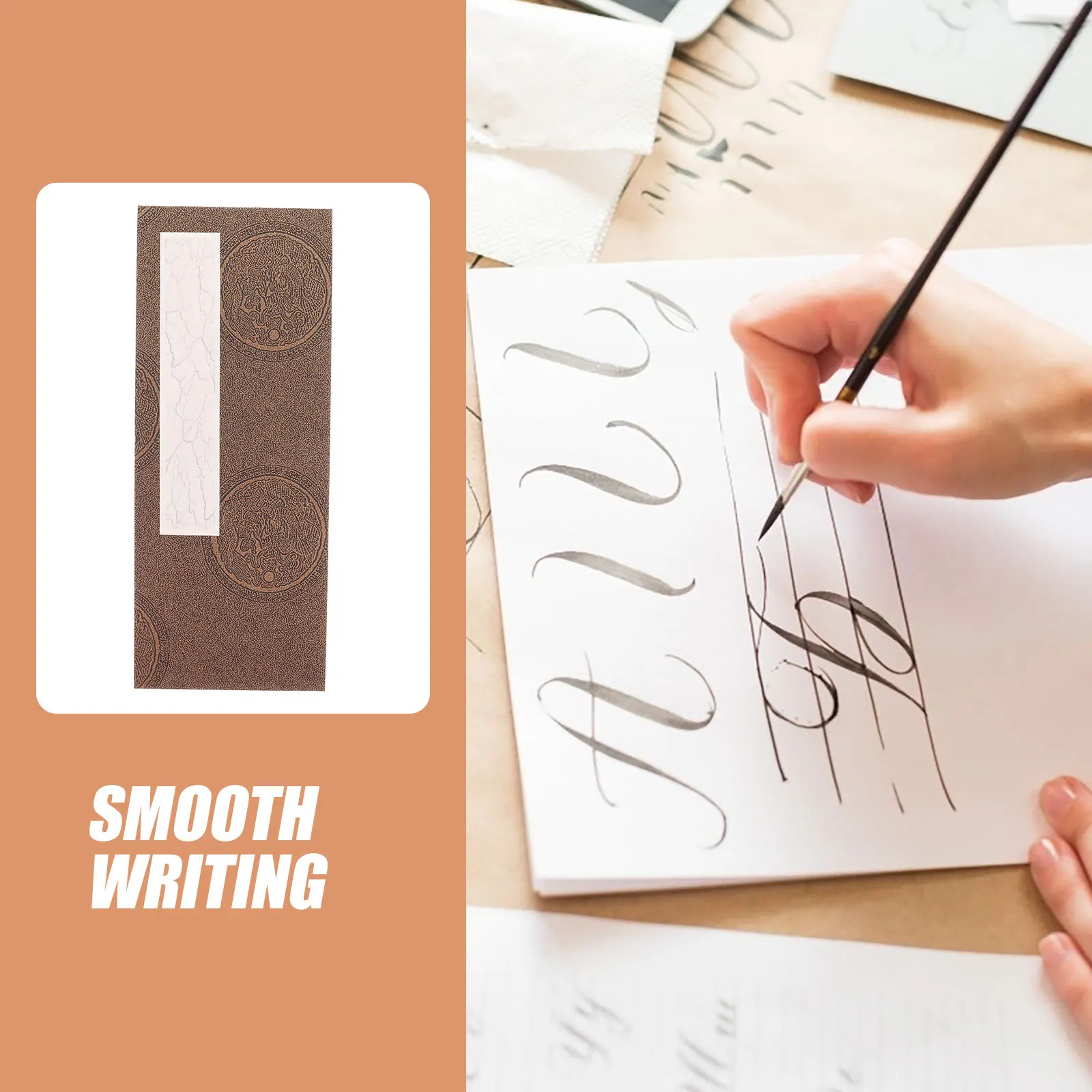 كتاب ورقي للخط قابل للطي، أوراق فارغة عتيقة للكتابة على الفن الصيني، أدوات مكتبية على طراز البرشمان #5