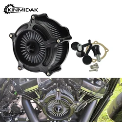 Motorcycle Turbine Spike Air Cleaner Air Intake Filter System Kit For Harley Sportster Dyna V-Rod Softail Fat Boy Touring FLHR