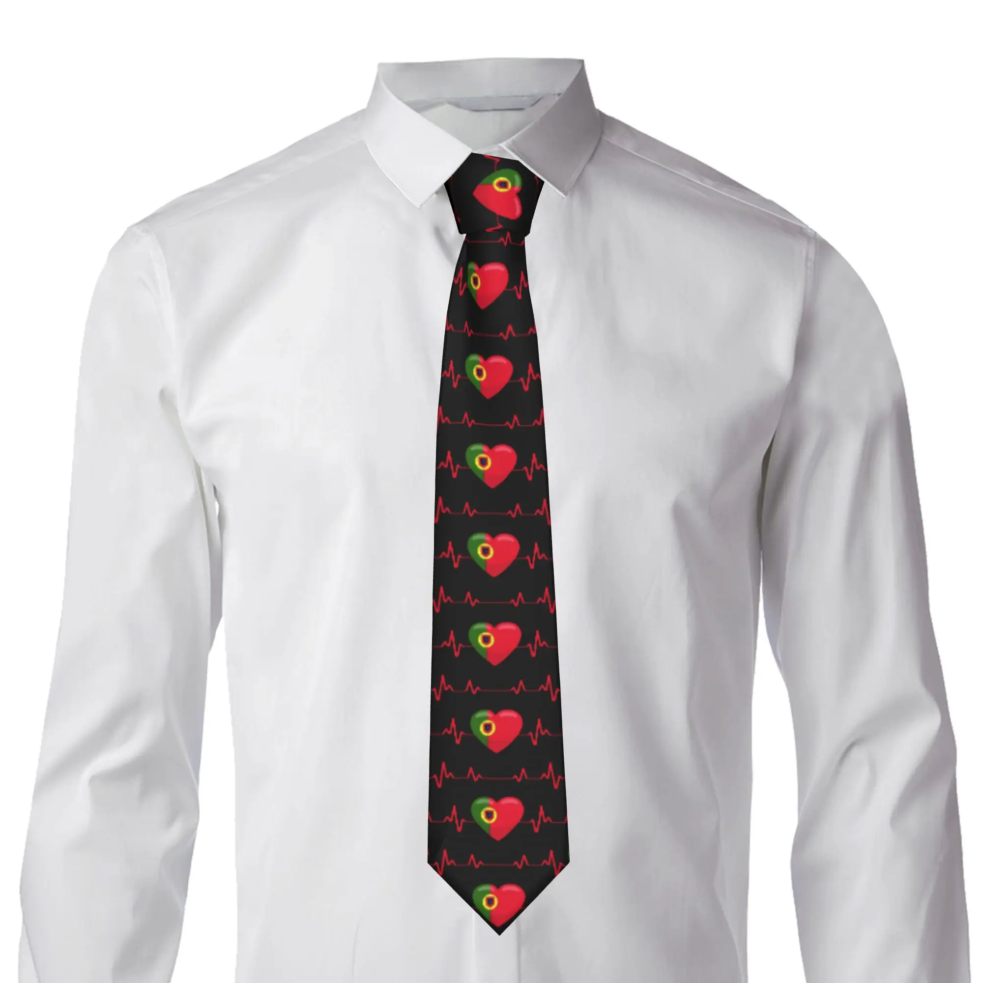Formal Portugal Flag Ties for Party Men Portuguese Republic Neckties