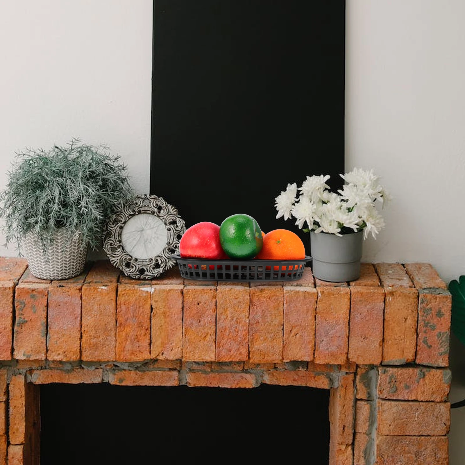 

12 Pcs Fast Food Basket Boat Shaped Hamburgers and Fry Baskets Potato Tray Dessert Plate Restaurant Reusable Plastic