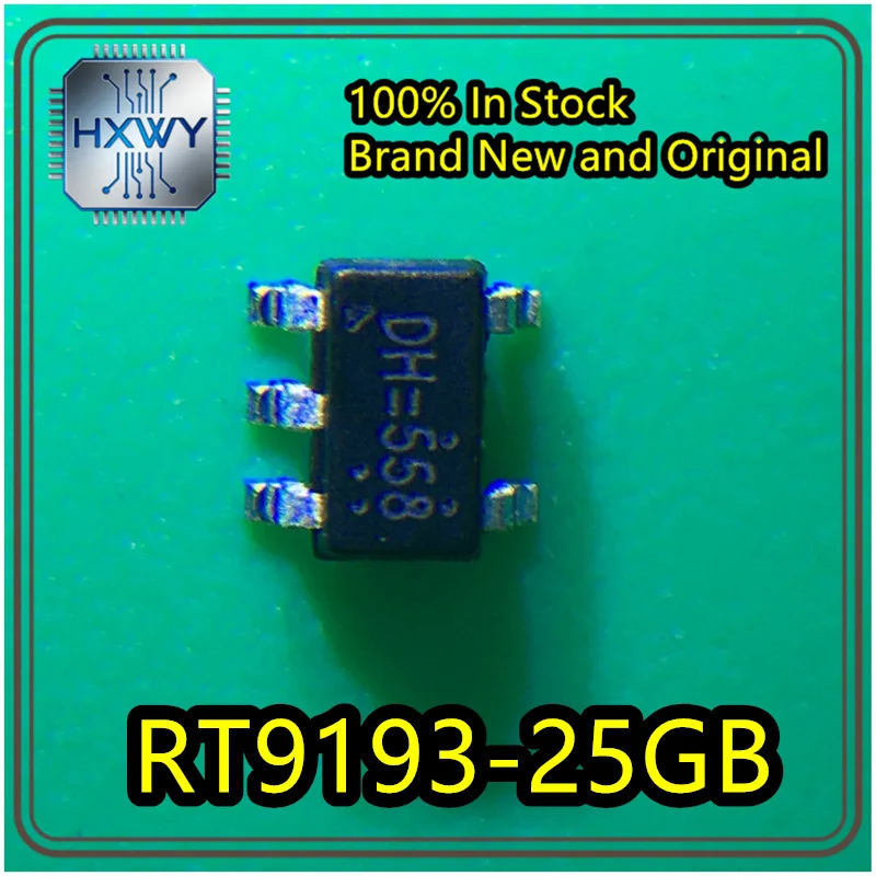 100/500 pieces Original RT9193-25GB SOT-23-5 300mA Low Noise Ultra Fast CMOS LDO Regulator Chip New Stock