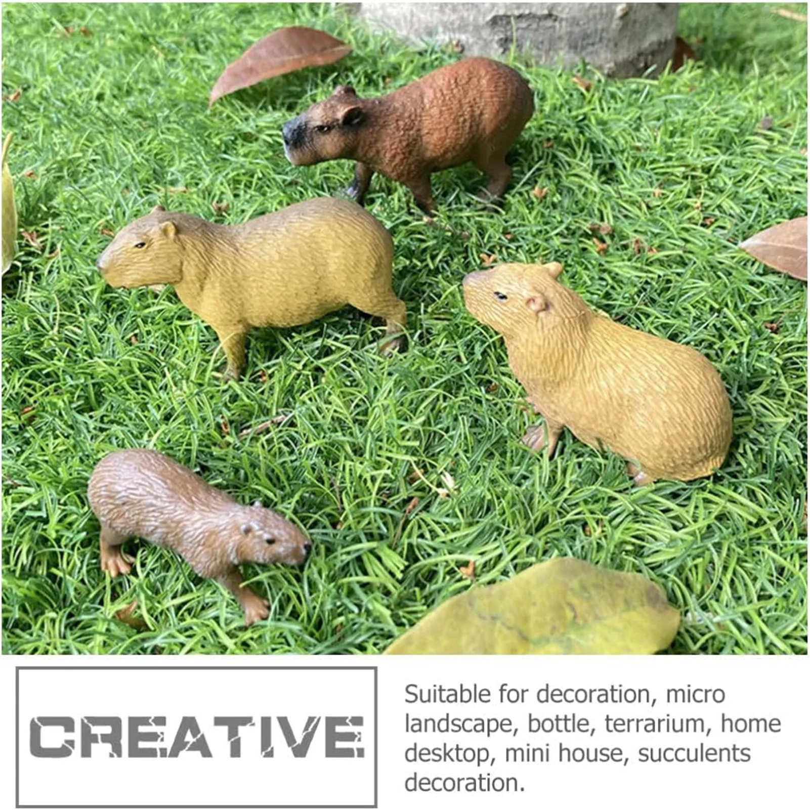 Simulation Capybara Figures Ornaments Lovely Educational Wildlife Animals Model Toy for Kids Scientific Cognitive Toys