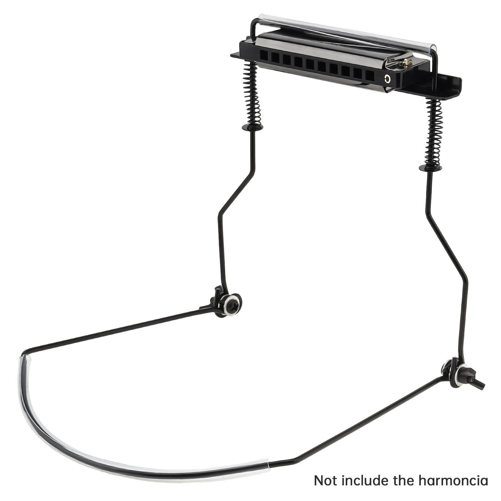 Universal Adjustable Iron 10 Holes Harmonica Neck Holder, Mouth Organ Stand Rack