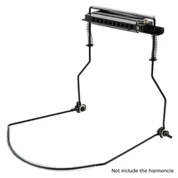 Universal Adjustable Iron 10 Holes Harmonica Neck Holder, Mouth Organ Stand Rack