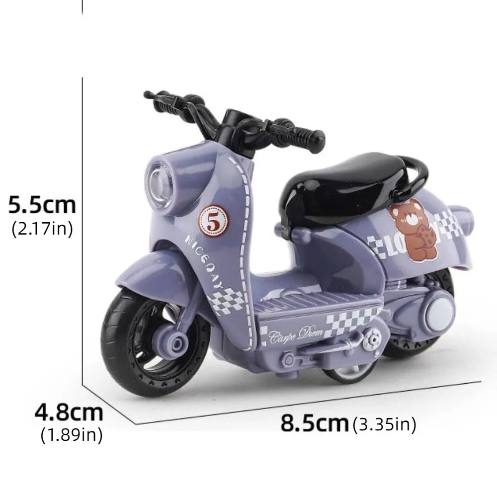 Miniatur-Motorradmodell aus Legierung, Diecast-Inertia-Simulationsmotorrad, Rückzieh-Motorrad aus Legierung für Jungen und Kinder