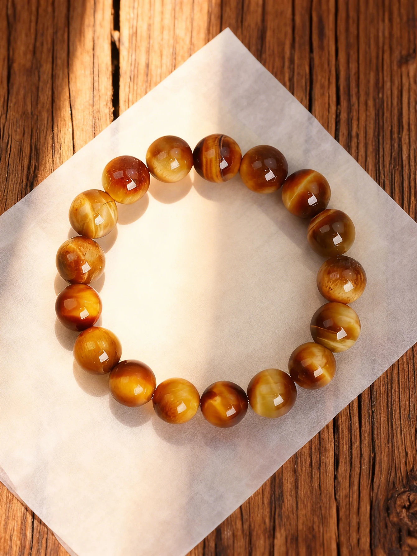 

Natural Stone Bracelet Women Orange Tiger Eye Bead Bracelet Healing Energy Reiki Charm for Courage Protection Stretch Bracelets