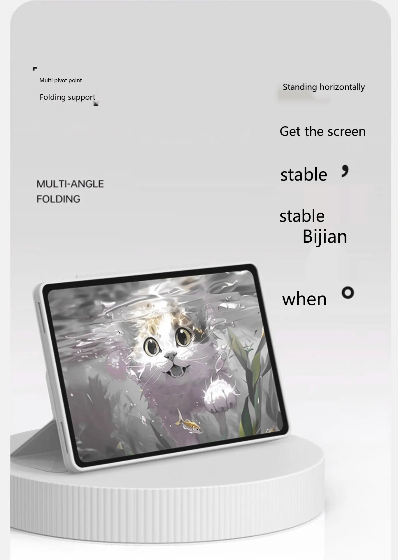 Für iPad 11 10,9 10,2 9,7 8,3 Zoll TPU 3+Y Faltbare Magnetische Schnalle Stoßfeste Schlaf-Wach-Hülle – Detail 8