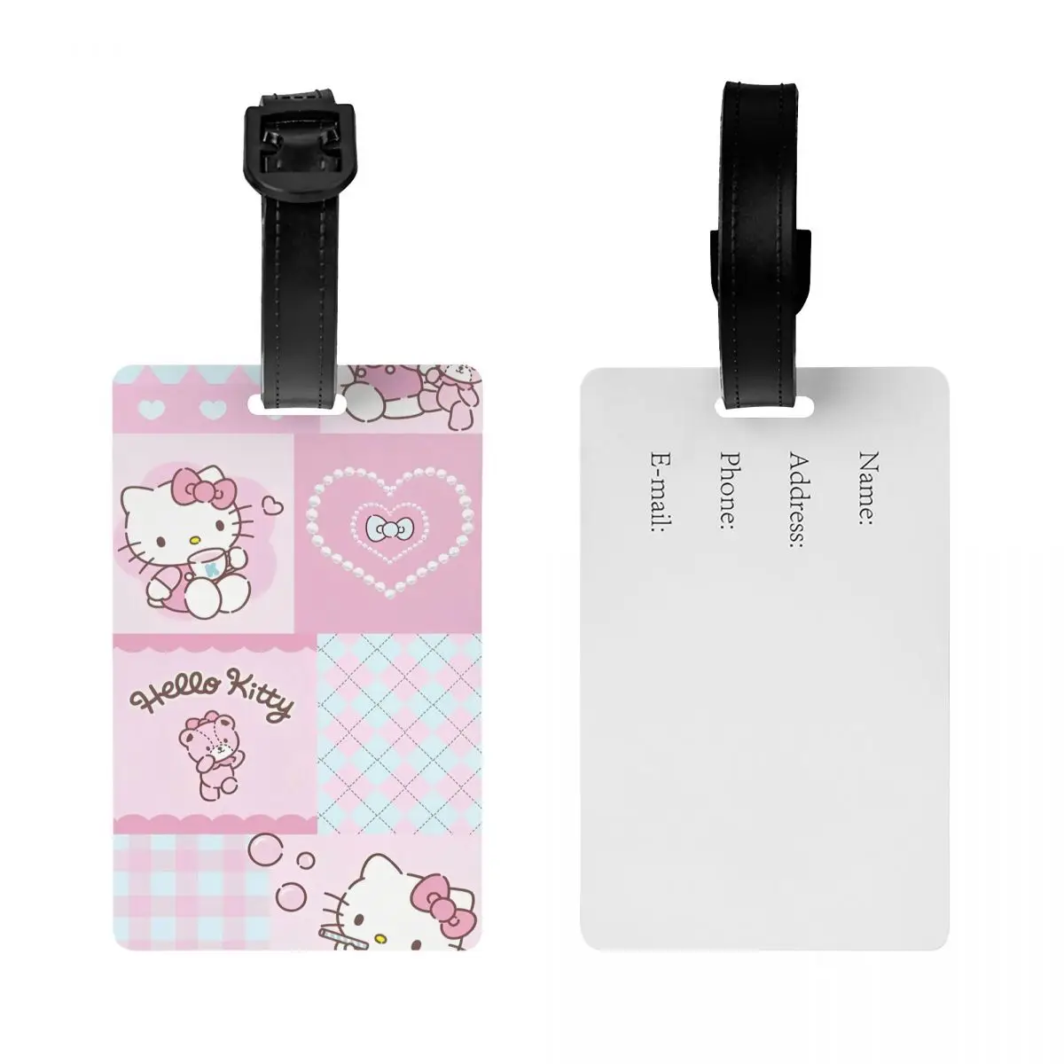 Lovely Hello Kitty Pink Luggage Tags Suitcase Travel Accessories Baggage Luggage Bag Case Tags Name ID Address Baggage Tag Gift