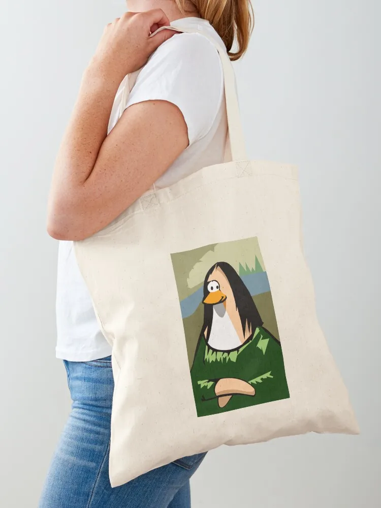 

Club Penguin - Mona Lisa Tote Bag tote bags men Lady bags Cloth bag tote bag woman