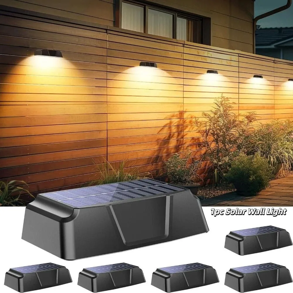 Waterproof Solar Powered Wall Lights Decorative Rustproof Solar Outdoor Wall Lamp Ambient Lighting Night Light