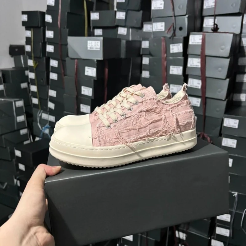 Brand Luxury Low Top Canvas Shoes Designer Fashion Sneakers Thick Off White Rubber Sole Punk Streetwear Casual Shoes view 6