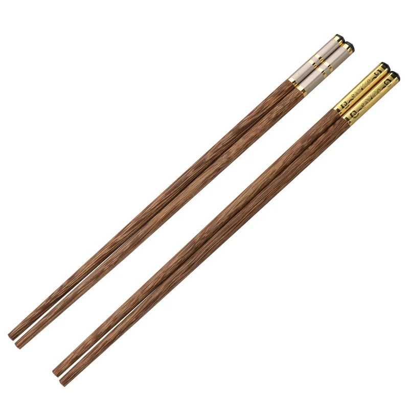 Solid Wood Chopsticks for Household, Non-slip Chopsticks, Kitchen Set, Non-slip Chopsticks, Wooden Log, Gift Box