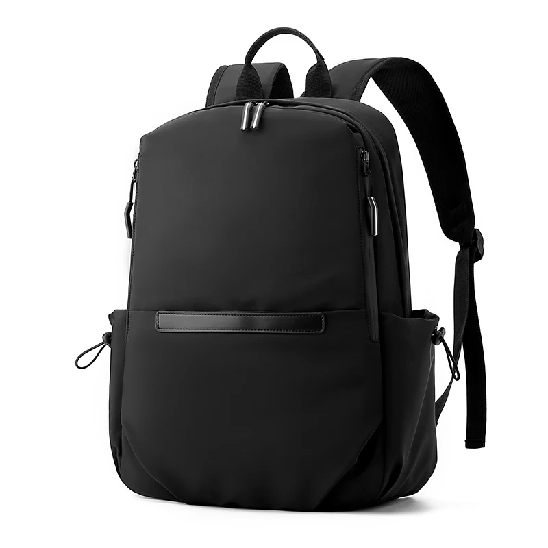 Simple Black Backpack Men Quality Nylon Waterproof Outdoor Travel Backpack Lightweight Daily Work Pack Youth Sport Backpack Male