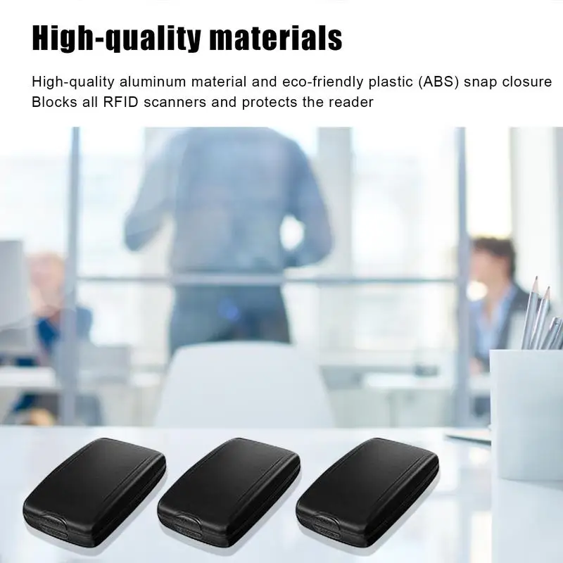 Metalen Credit Kaarthouder Multifunctionele Metalen Credit Card Wallet Protector Aluminium Hard Case Shell Visitekaarthouder