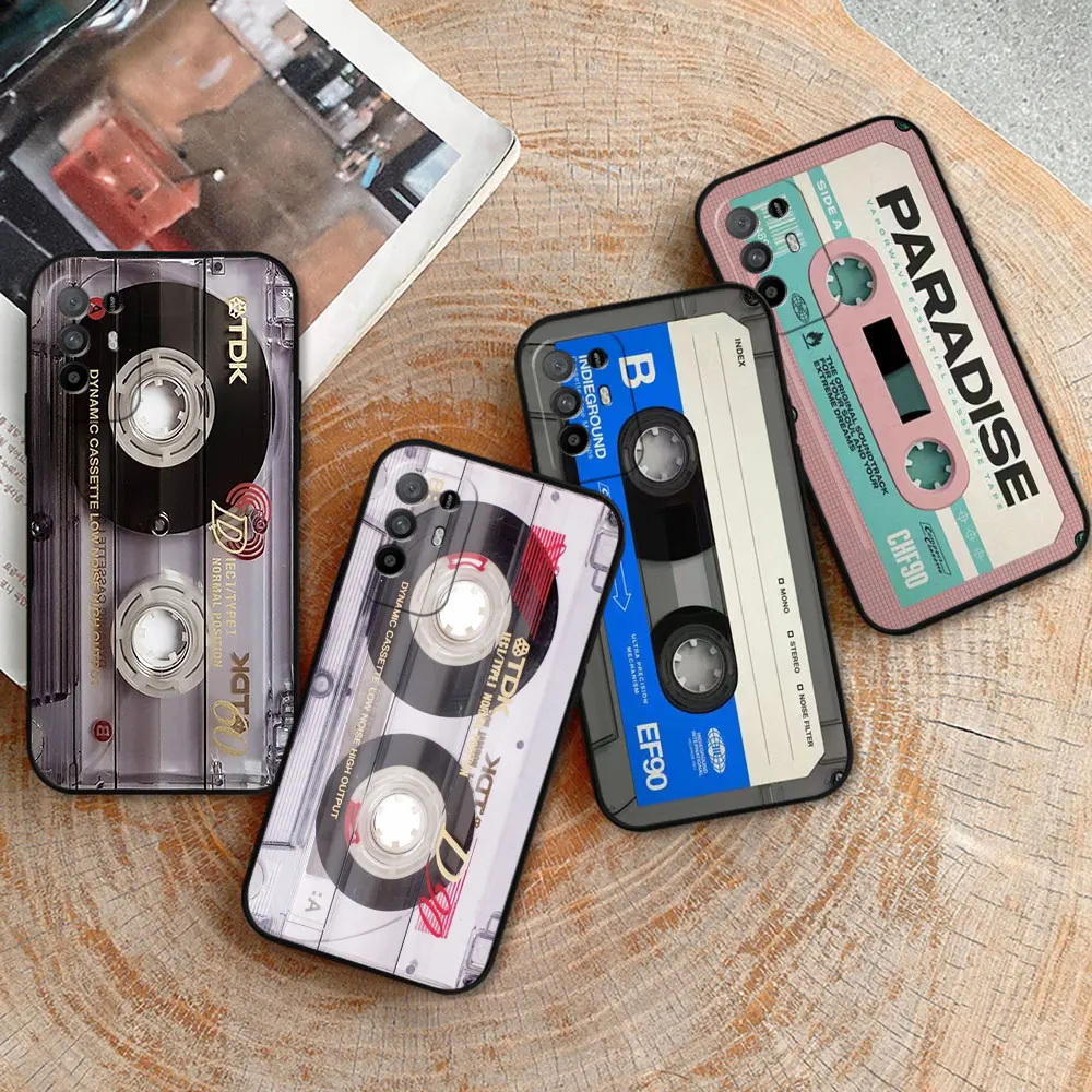 Magnetic Radio tape Cassette Case For  OPPO A98 A94 A93 A92 A78 A77 A74 A73 A71 A60 A58 A57 A55 A54 A53 A38 A31 A17 A16 A15 Case