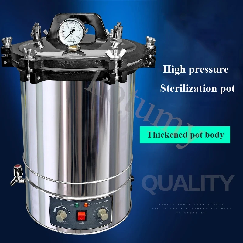 High Pressure Sterilizer Stainless steel Steam Sterilization Pot 24L Automatic Sterilization Autoclave Pot