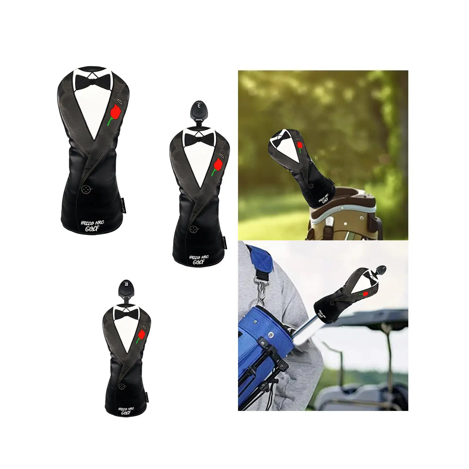 

Golf Wood Headcover Trendy Waterproof Anti Scratch Golf Cue Protect Case Golf Wood Head Cover Protector for Adults Golfer Gift