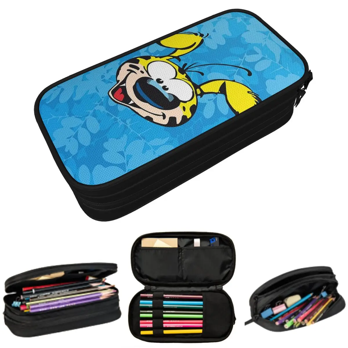 Marsupilami Face Pencil Case for Studen Gifts Pen Box Pencil Bag Stationery Supplies Pen Holder Bag