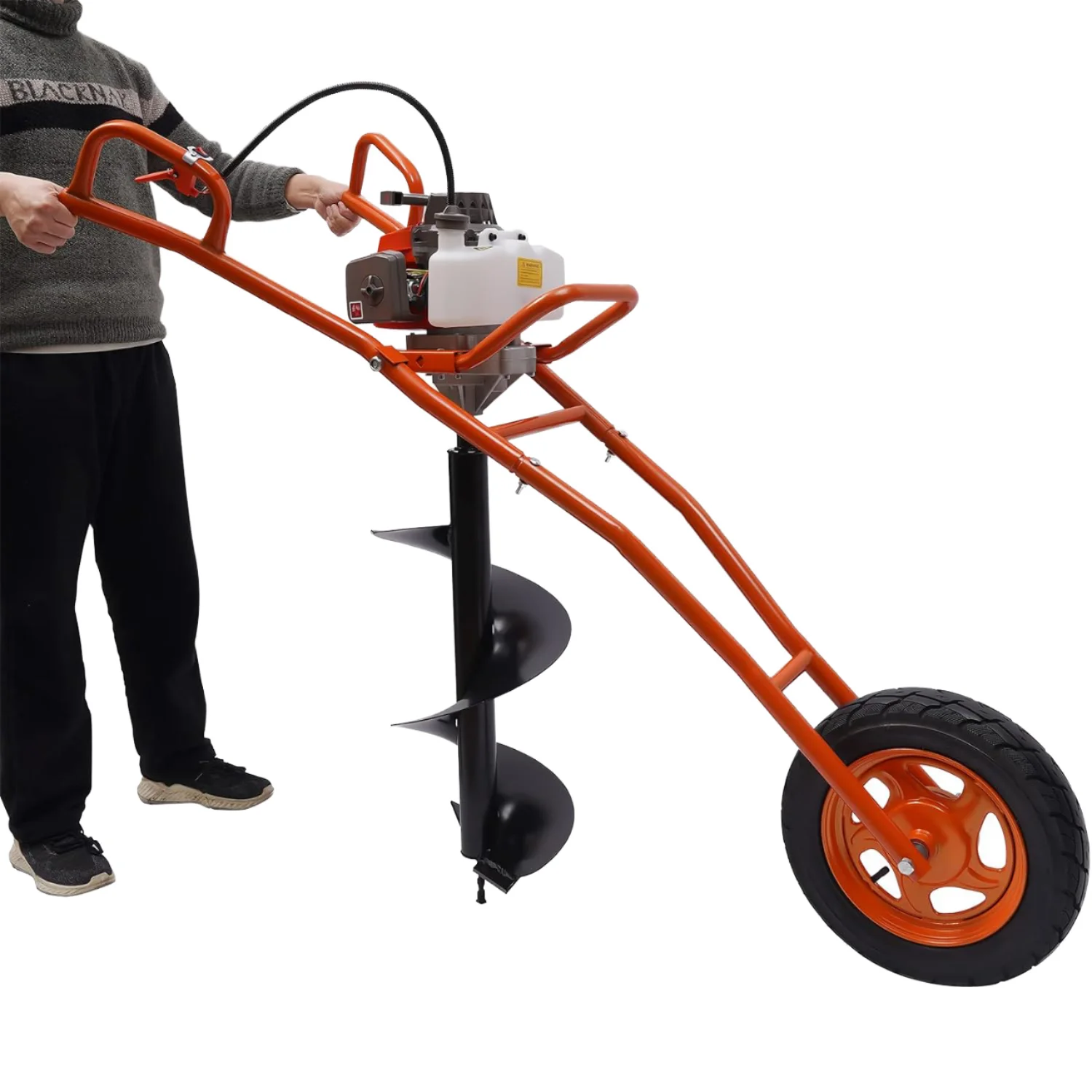 DIY Industrial Petrol Gas Powered Tree Planting Hole Digger Machine Power Earth Auger with Metal Blade Drill for Tree