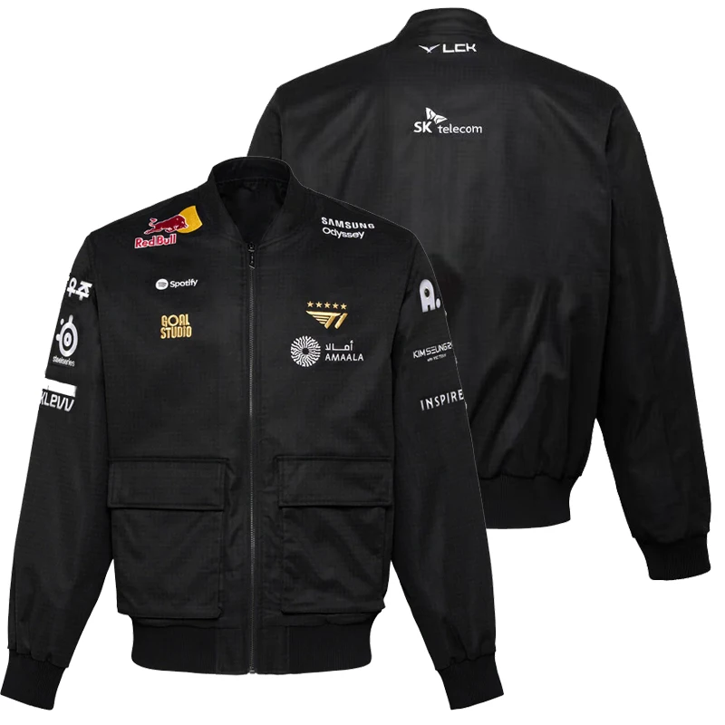 الأكثر مبيعا 2025 T1 WORLDS FAKER الزي الرسمي Veste LOL LCK نهائيات Du Monde Jersey SKT T1 Esports FAKER GUMAYUSI KERIA Jersey Customi