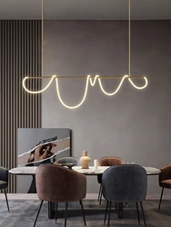 Led branco dourado pós-moderno designer de iluminação lustre suspensão lamparas de techo luminária lampen para sala de jantar