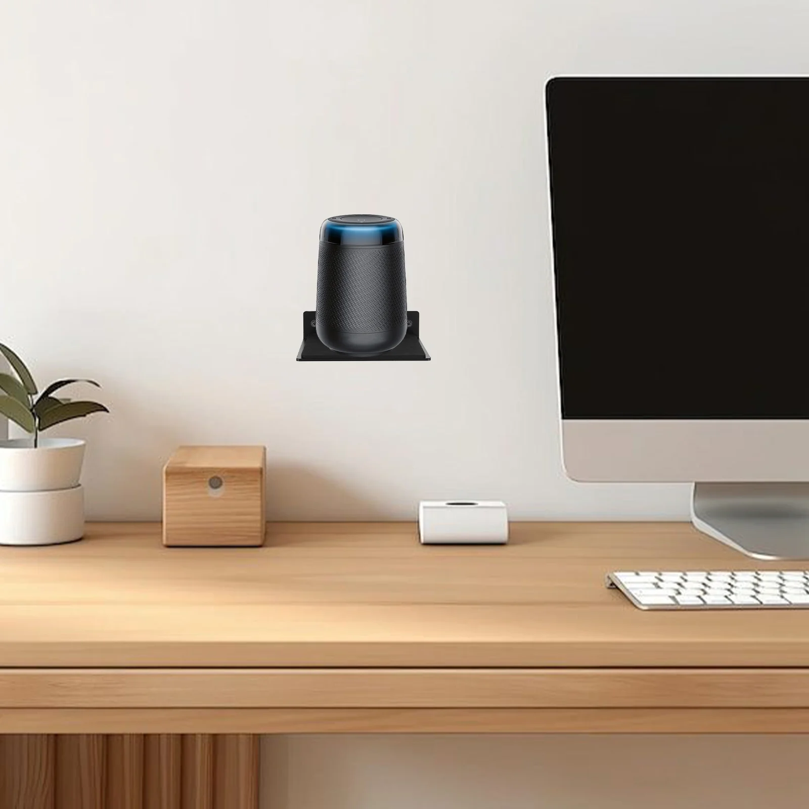 

Speaker Wall Mount Stand Wall Mounted Speaker Holder Universal Felt Pad Durable Acrylic Material for Home Study Bedroom