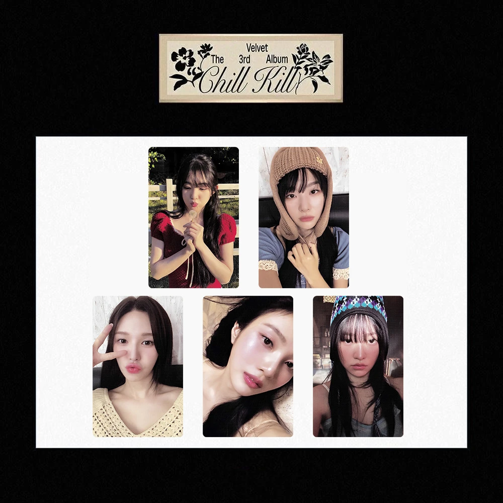 5 pz/set KPOP photogcards Red Velvt Chill Kill Album cartolina Joy Yeri Wendy SeulGi 459 Double Sided Lomo Cards Fans Collection