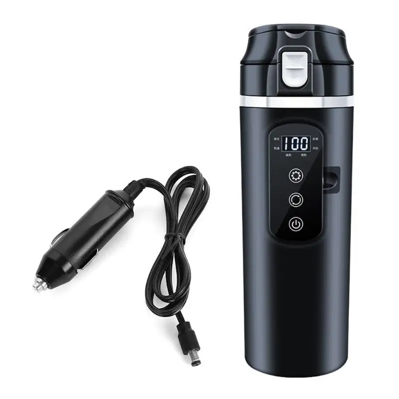 31BC 12V 24V Car Electric Kettle, Travel Electric TeaCoffee Kettle Fast Water Boiler & Heater Automatic Shut-Offs