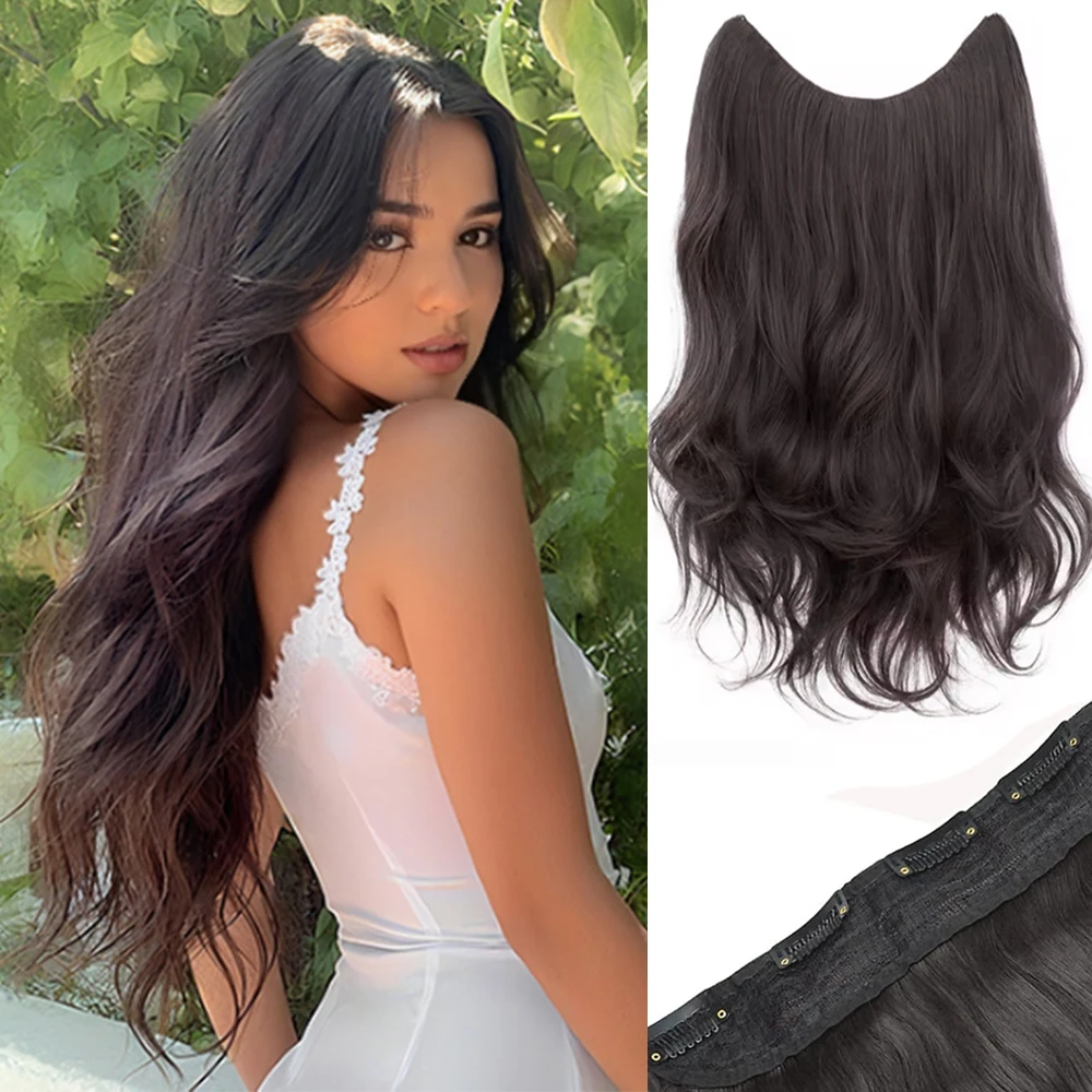 20 Inch Women's Synthetic Wave Invisible Hair Extension Clip