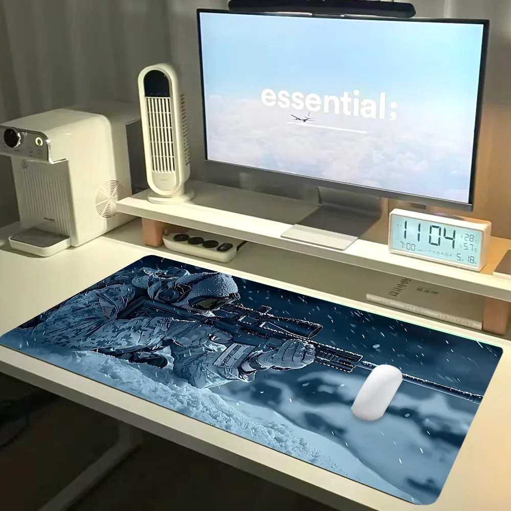 Soldier Pattern Desk Pad Large Gaming Mouse Pad With Stitched Edge Non-Slip XL Mousepad Rubber Base Keyboard Pad for Office