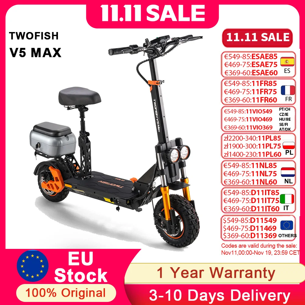 TWOFISH elektromos roller 1500W 48V