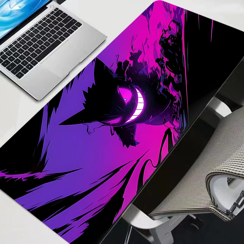 Large Mouse Pads P-pokemon Gengar Desk Gaming Mousepad with Stitched Edges and Non-Slip Rubber Base Extended 900x400 Mouse Pad