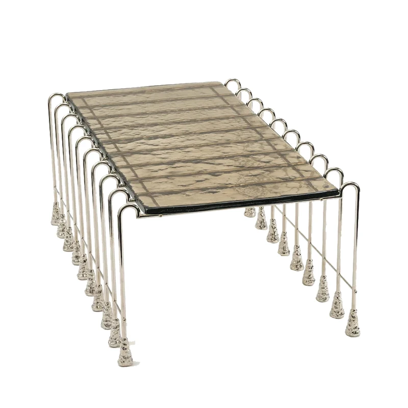 

Креативный прозрачный хрустальный журнальный столик для гостиной, дома, современный простой столик с рисунком водной волны