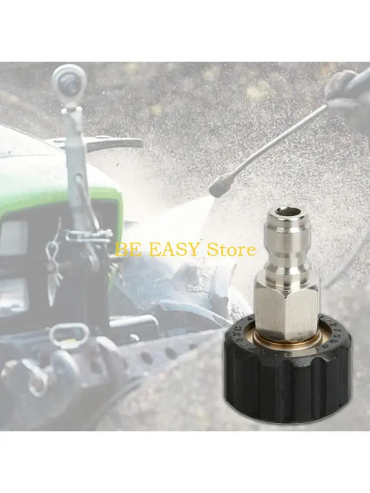 

E28F Efficient M22 14mm to 1/4Inch Quick Connection Adapter for Home Garden Pressure Washer Applications Cleaning Equipment