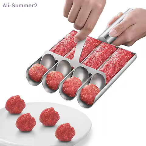 {Summer2} Easy-Release Non-Stick Meatball Maker Stainless Steel Manual Meatball Spoon For Fish Balls-Ideal Kitchen Cooking Tools